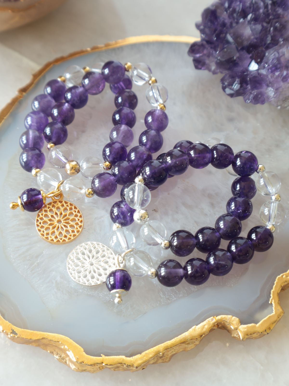 Mala-Armband „Friedvolle Klarheit“ – Bild 2